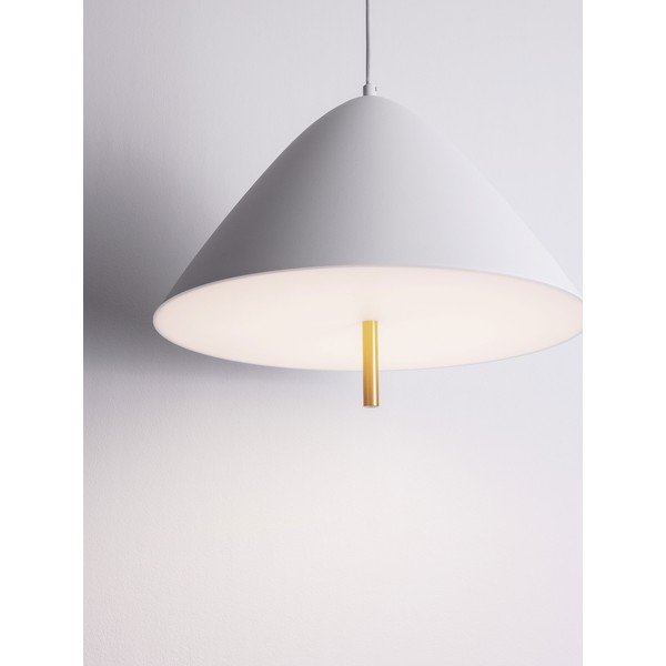 Бяло метално LED висящо осветително тяло с метален абажур ø 40 cm Oros – Nova Luce-image-1