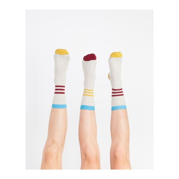 Комплект от 3 чорапа Multi Stripes, размер 3, размер 3. S/M - Really Nice Things