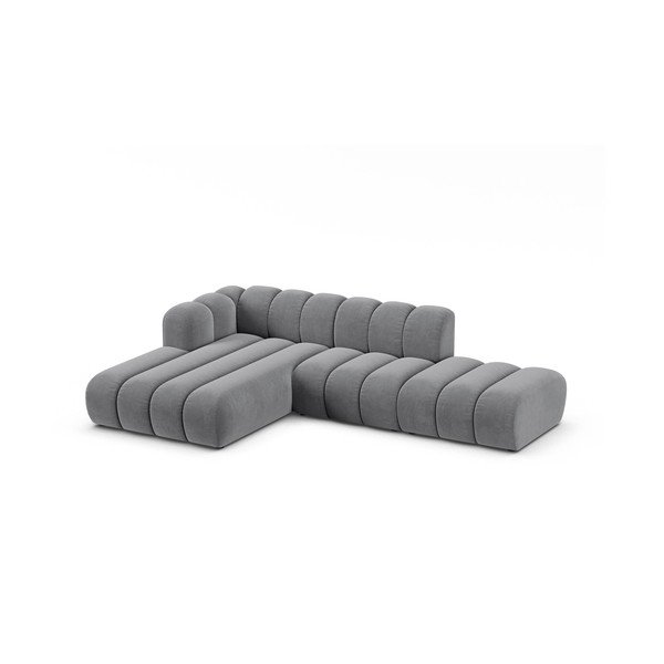 Светлосив ъглов диван (ляв ъгъл) Lupine – Micadoni Home-image-1