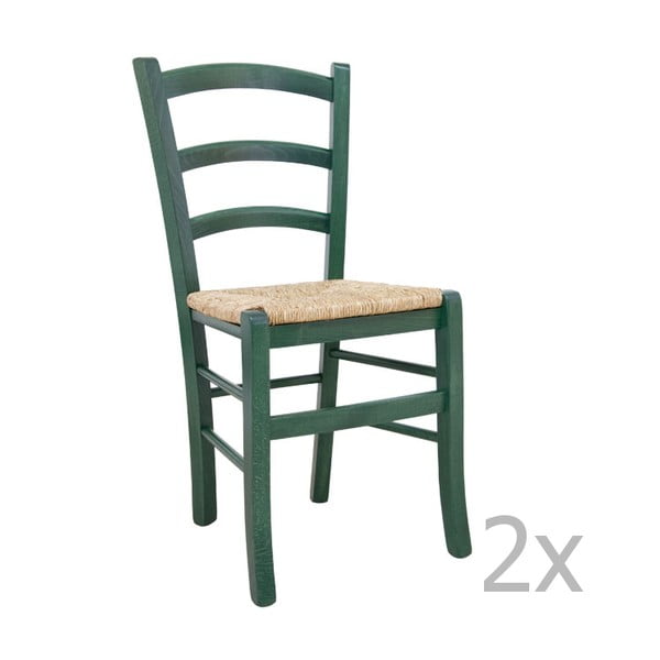 Sada 2 židlí Castagnetti Lavagna, zelená