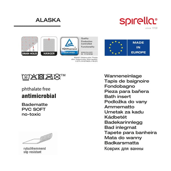 Подложка против хлъзгане за вана 36x91 cm Alaska – Spirella-image-2