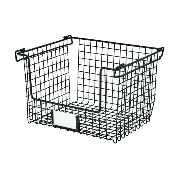 Черна метална кошница , 31 x 25,5 cm Classico - iDesign