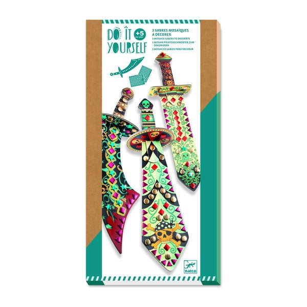 Комплект за изработване на 3 рицарски меча - Djeco-image-3