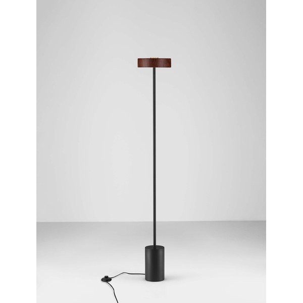 Черна/в тъмно естествен цвят метална LED подова лампа (височина 135 cm) Thea – Nova Luce-image-3