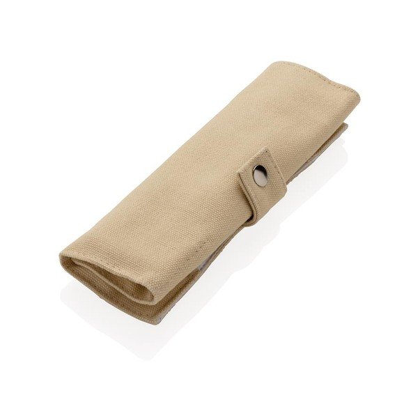 Пътуващ комплект бамбукови прибори за хранене със сламка, четка за почистване и опаковка - XD Collection-image-3