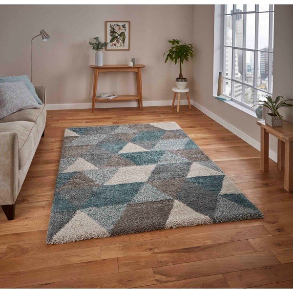 Сив и син килим Royal Nomadic Grey &Teal, 120 x 170 cm - Think Rugs-image-1