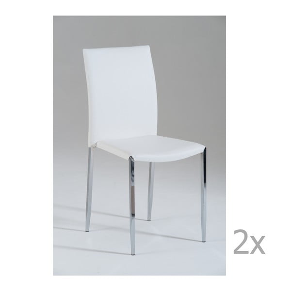 Sada 2 bílých jídelních židlí Castagnetti Nill