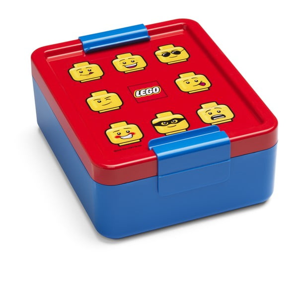 Синя кутия за закуски с червен капак Iconic - LEGO®
