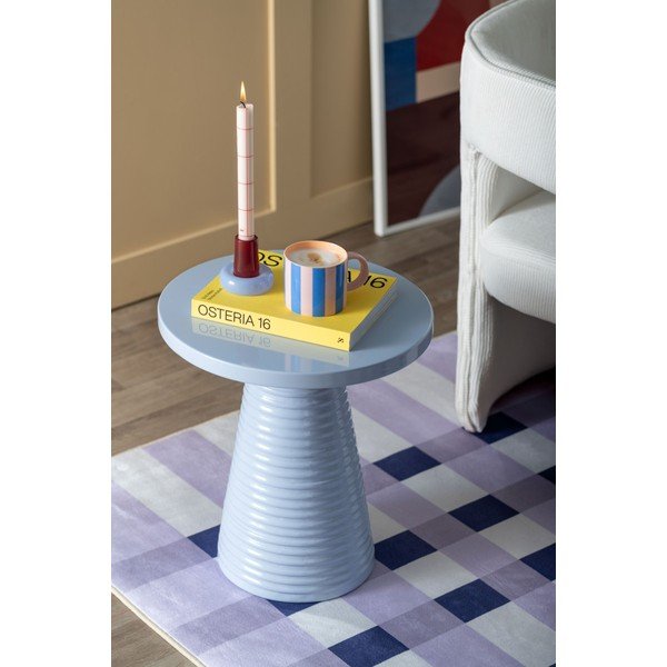 Метална кръгла странична масичка ø 40 cm Catania Ribbed – Leitmotiv-image-1
