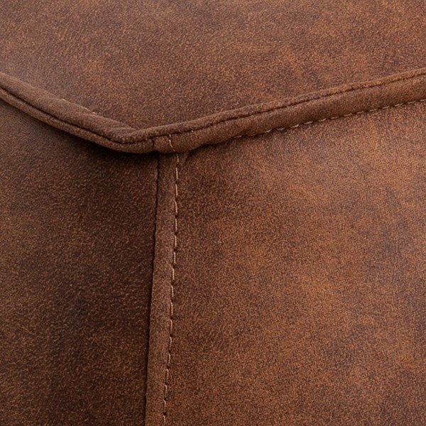 Koňakově hnědý puf z imitace kůže Actona Mie, 40 x 40 cm-image-2