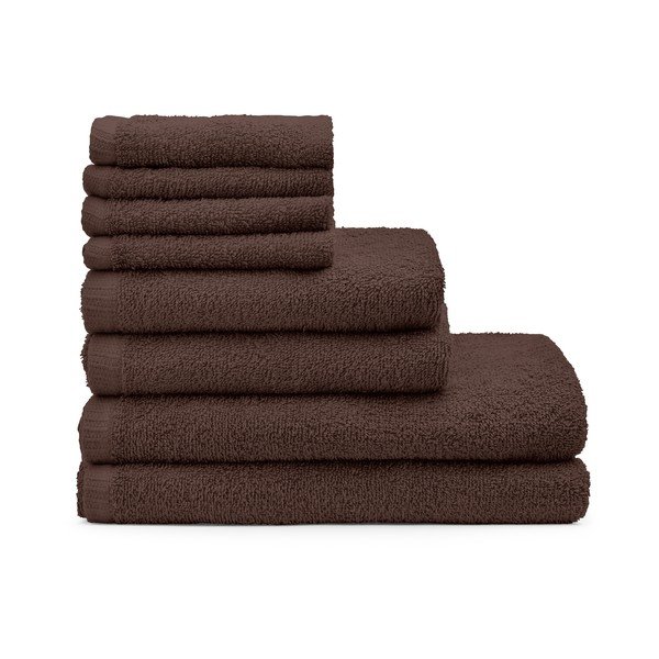 Кафяви бързосъхнещи /от тери памучни хавлии и кърпи за баня в комплект 8 бр. Quick Dry – Catherine Lansfield