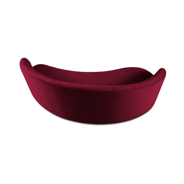 Асиметричен диван от бургундско кадифе , ляв Debbie - Mazzini Sofas-image-3