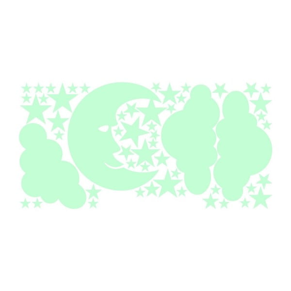 Стикери за стена Луна и облаци - Ambiance-image-1