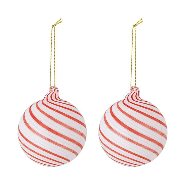 Стъклени коледни топки в комплект от 2 бр. ø 8 cm Zwirl – Bloomingville