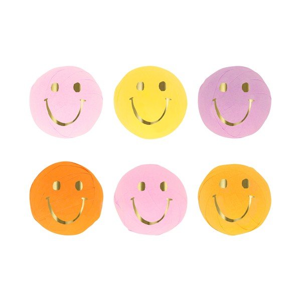Парти аксесоари в комплект от 6 бр. Happy Face Icons Surprise Balls – Meri Meri-image-2