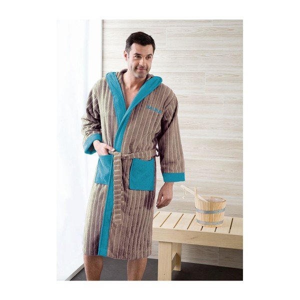 Pánský župan Dressing Turquoise M-image-1