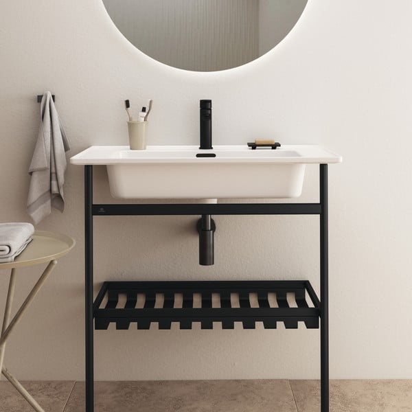 Черна метална стойка за умивалник 76x84 cm Conca – Ideal Standard-image-3