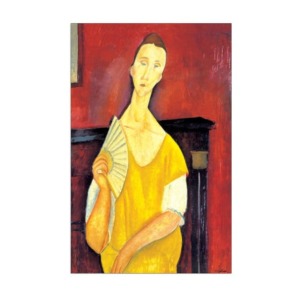 Obraz Modigliani - Woman with a fan, 64x100 cm