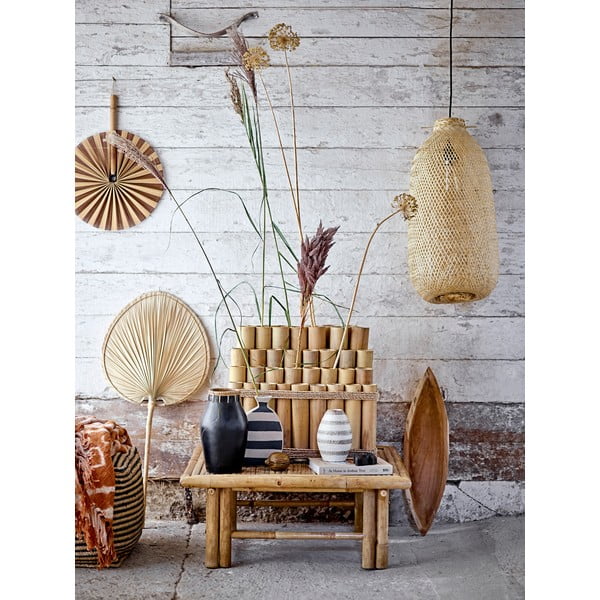 Висящо осветително тяло с бамбуков абажур в естествен цвят ø 25 cm Evert – Bloomingville-image-3