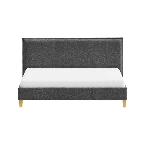 Тъмносиво двойно тапицирано легло с включена подматрачна рамка 160x200 cm Tina – Ropez-image-2