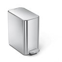 Стоманен контейнер за отпадъци за вграждане в матово сребристо 5 л - simplehuman