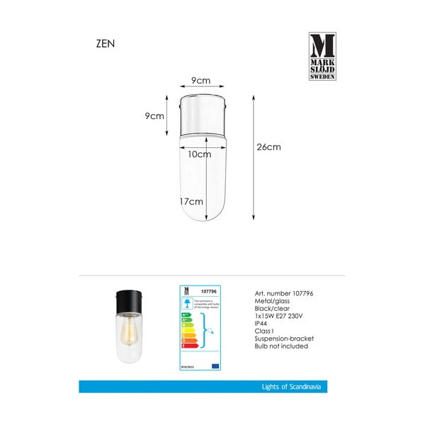 Таванна лампа Таван Black Clear Zen - Markslöjd-image-2