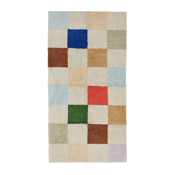 Памучен детски килим 84x168 cm Chess – OYOY Mini