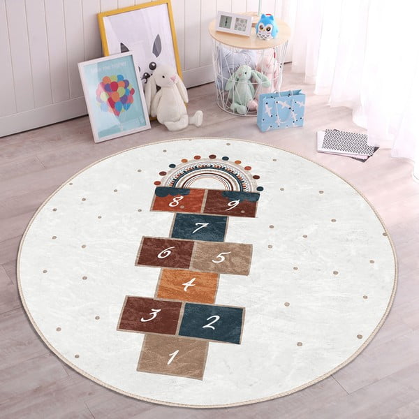 Кремав детски килим ø 80 cm Comfort - Mila Home-image-3