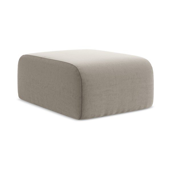 Светлокафява кадифена табуретка Lani – Makamii