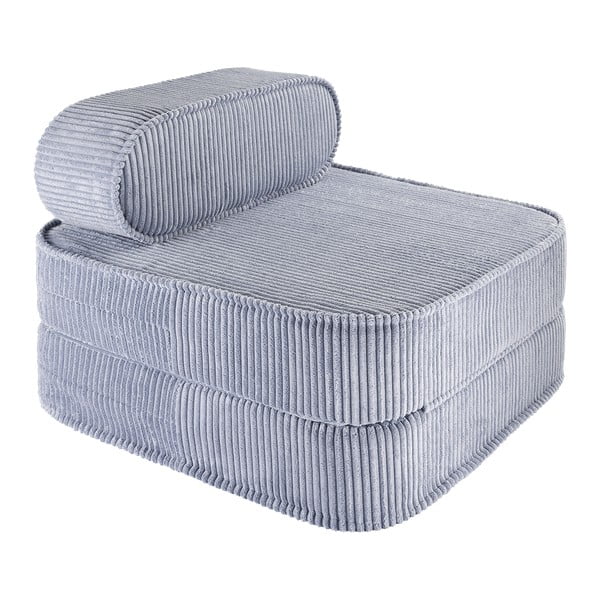 Син детски стол от рипсено кадифе Flip – Wigiwama