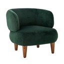 Тъмнозелено кадифено кресло крило Ruperta – Bloomingville