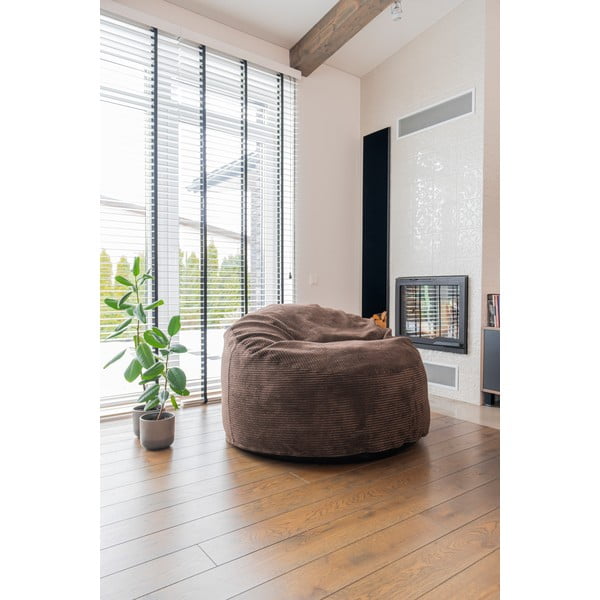 Детски пуф от рипсено кадифе в цвят горчица Om 85 – SLOWDOWN-image-1