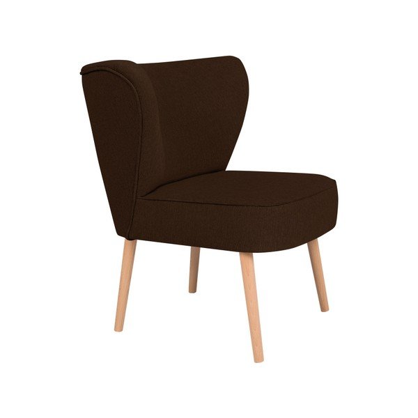 Tmavě hnědé křeslo Cosmopolitan design Matteo