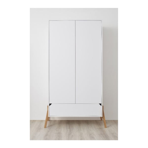 Бял гардероб с две врати Lotta - BELLAMY-image-3