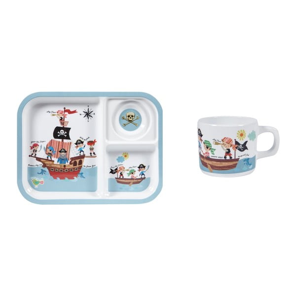 Детски комплект чинии и чаши от меламин Churchill Pirates - Churchill China