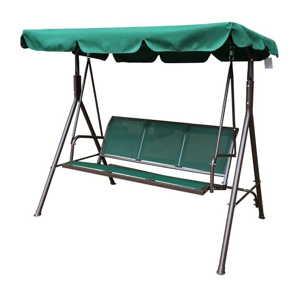 Зелена градинска люлка метална Confort – Rojaplast-image-1