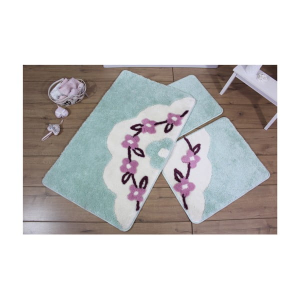 Комплект от 3 килимчета за баня Angelina - Unknown