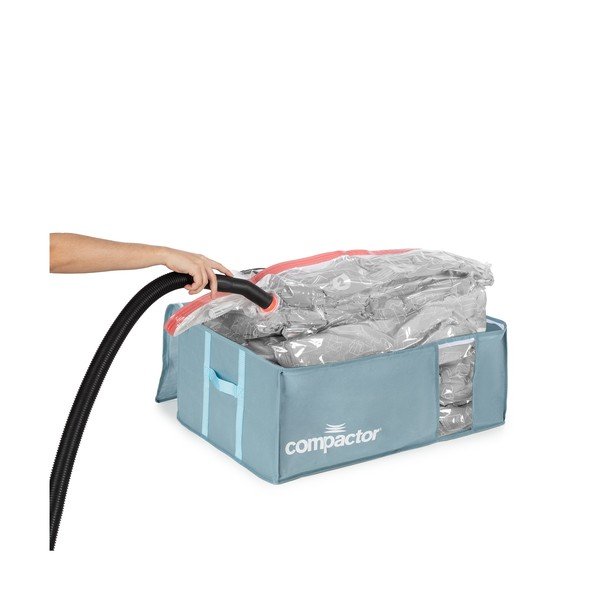 Вакуумна пластмасова кутия за съхранение на дрехи 65x45x27 cm Blue Edition – Compactor-image-1