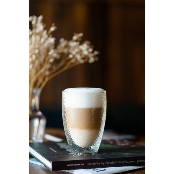 Стъклена чаша с двойно дъно/за лате 350 ml Allessia – Vialli Design-image-1