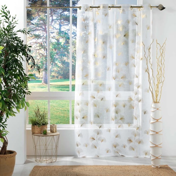 Завеса в бяло и златно 140x240 cm Ginkgold – douceur d'intérieur-image-2