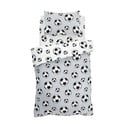 Светлосиво двойно  детско спално бельо от флийс 200x200 cm Football – Catherine Lansfield