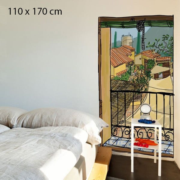 Samolepka Window with a Sunblind, 110x170 cm