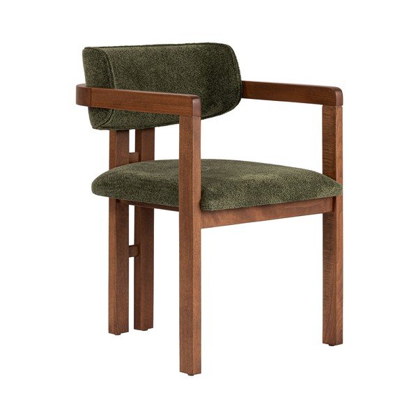 Тъмнозелен трапезен стол с подлакътници Toscana – Kalune Design
