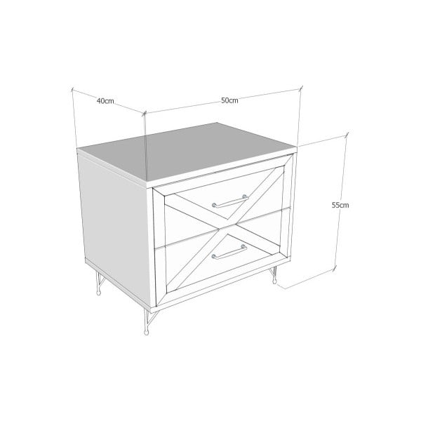 Нощно шкафче Felicita - Kalune Design-image-2