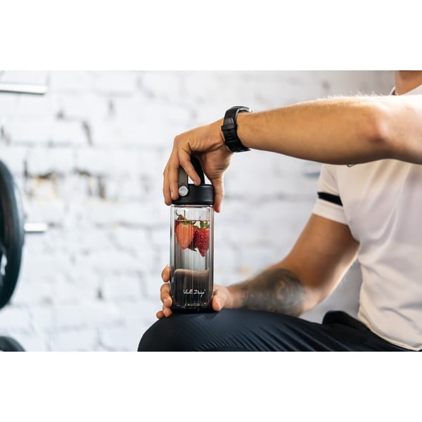 Черна стъклена бутилка  350 ml Fuori – Vialli Design-image-2