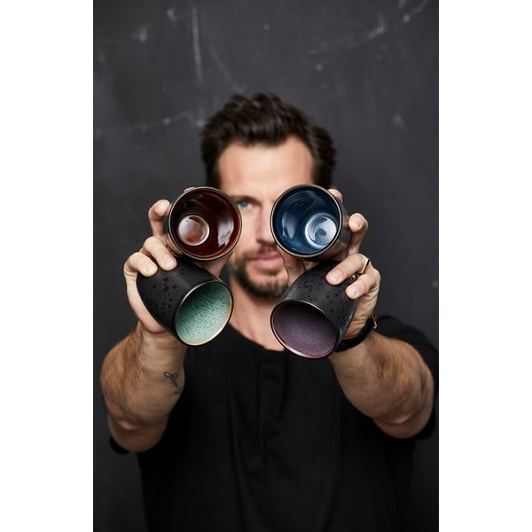 Черни керамични чаши в комплект 4 бр. за лате 270 ml Gastro Black/Mix – Bitz-image-3