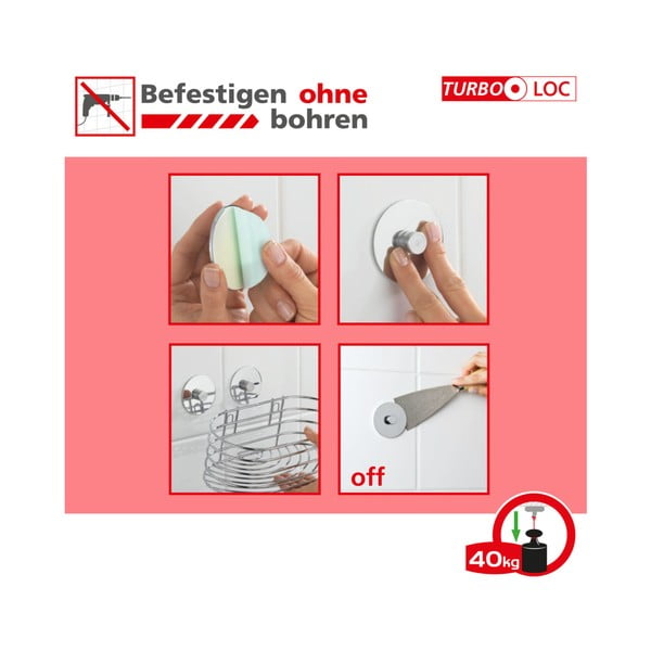 Самоносеща ъглова етажерка Quadro - Wenko-image-2