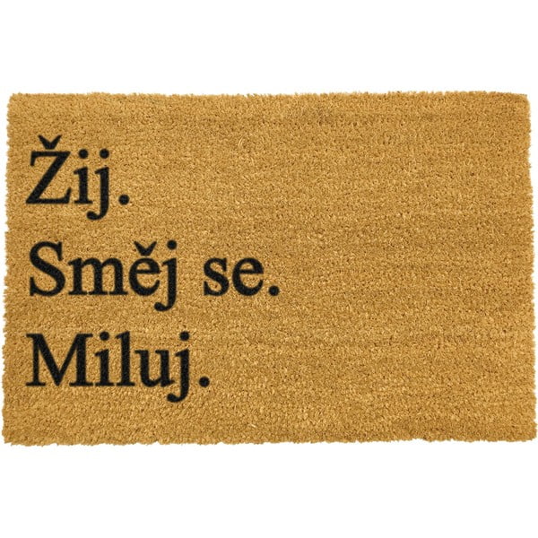 Постелка от естествени влакна Live and love, 40 x 60 cm Žij a Miluj - Artsy Doormats