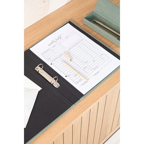 Зелен картонен органайзер Ringo Canvas Paper Laminate – Bigso-image-2