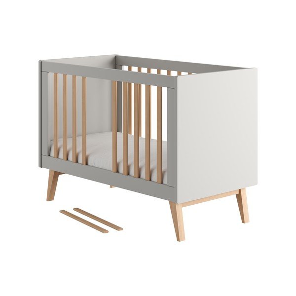 Сиво детско легло 60x120 cm Swing - Pinio-image-1